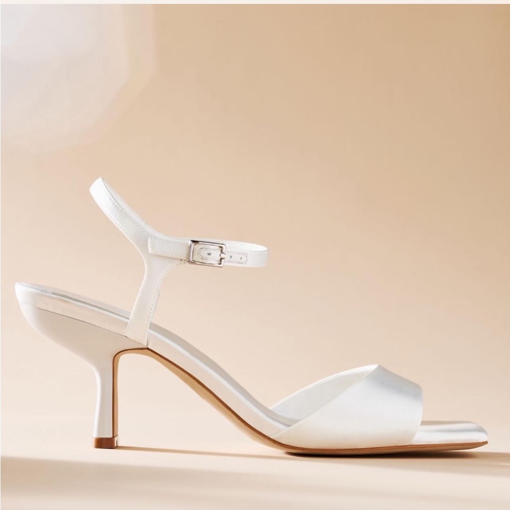 Jeffrey Campbell Fiora Satin Square-Toe Heels from Anthropologie
